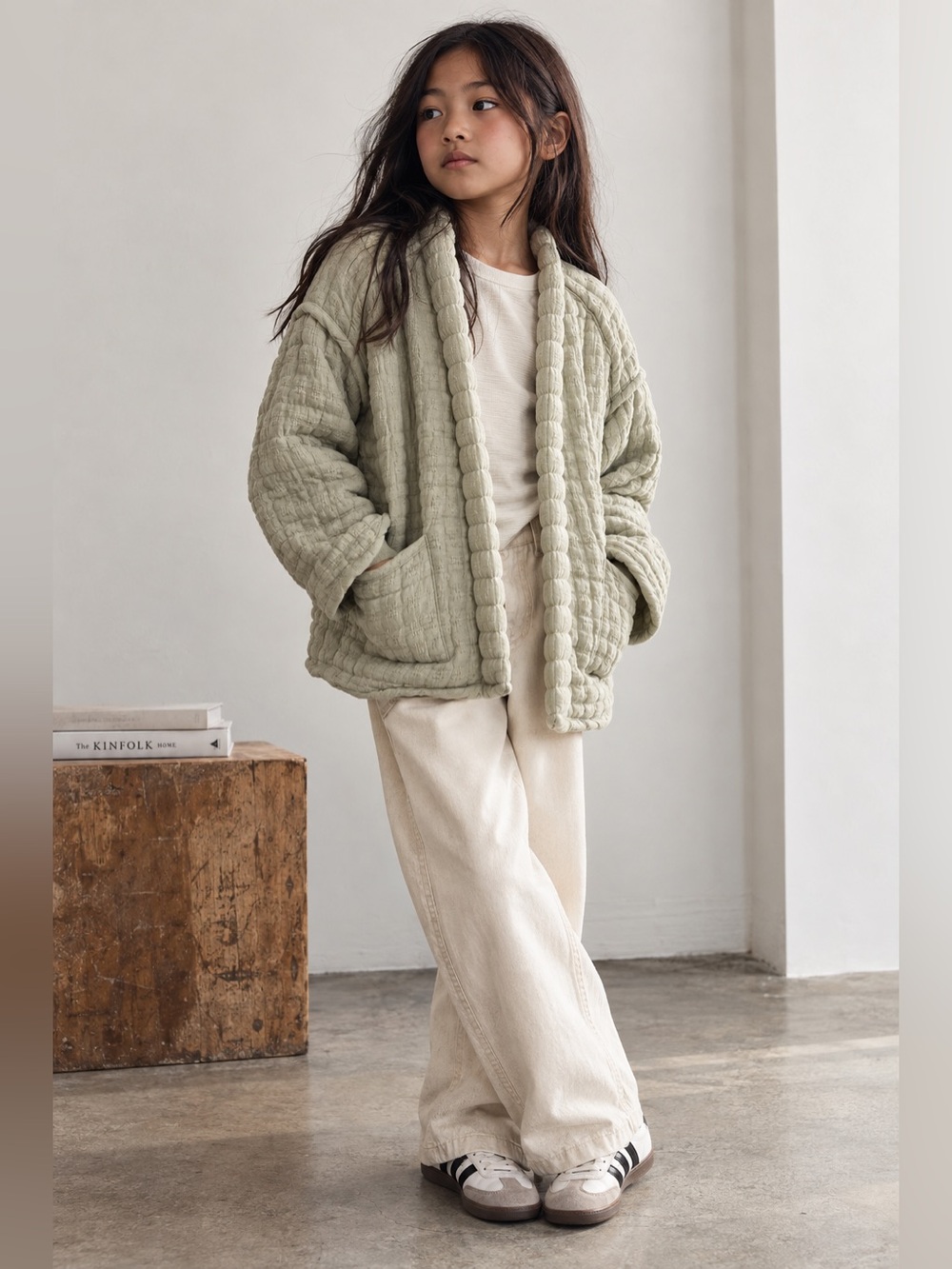 Zara quilted kimono jacket ~ Size 9-10